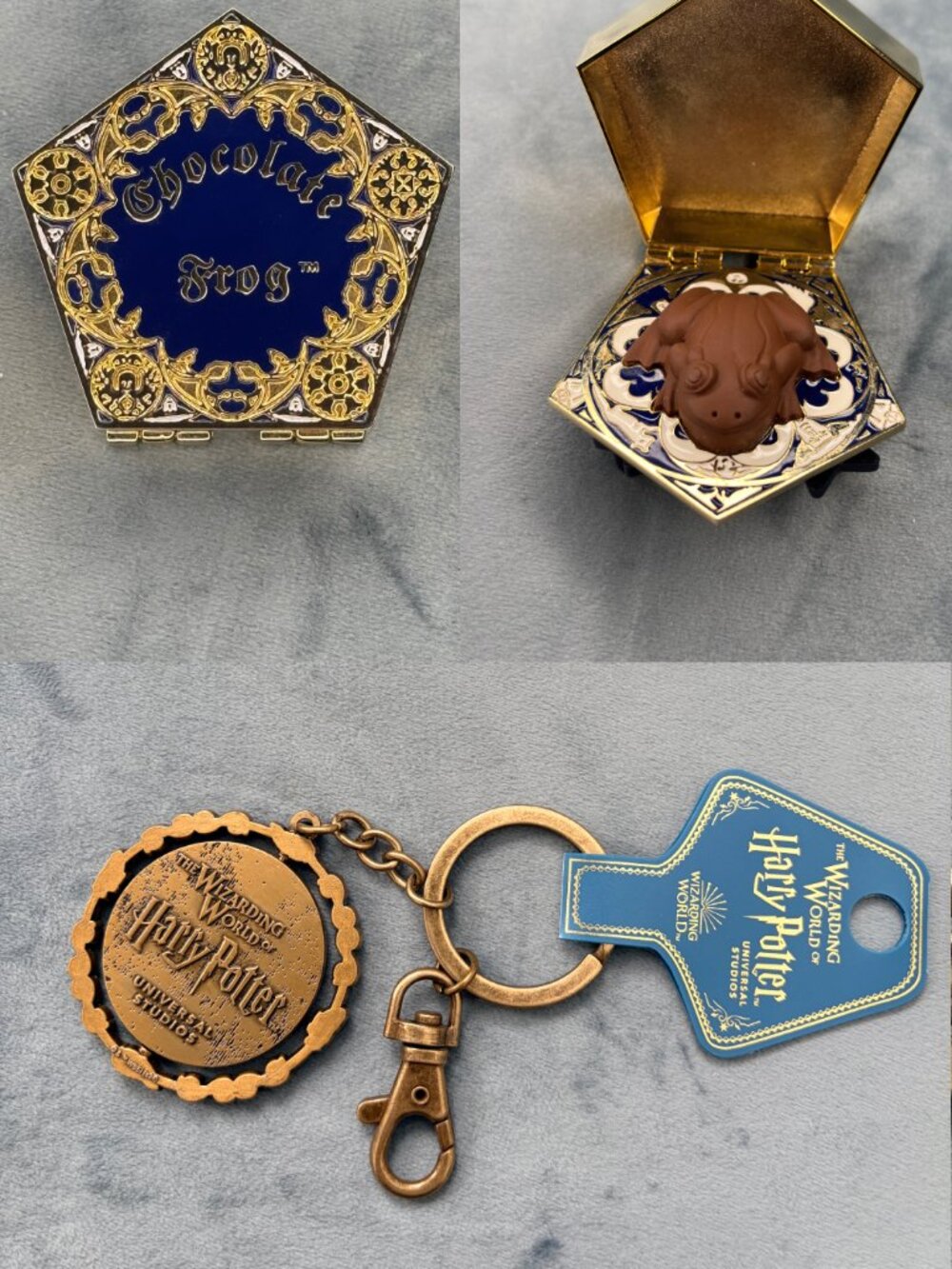Wizarding World of Harry Potter Chocolate Frog Hinged Pin + Keychain